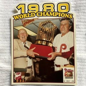 Phillies 1980 World Champions large numbered card